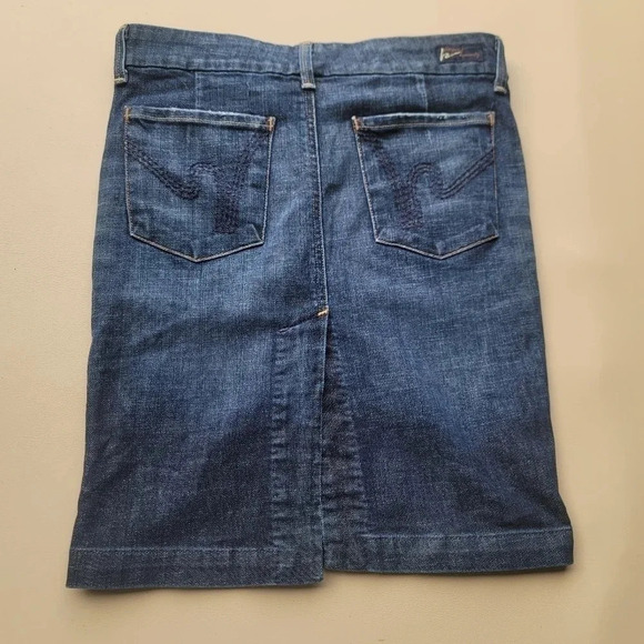 Citizens of Humanity Novak #358 Stretch Dark Wash Denim Jean Pencil Skirt Sz 26 - Picture 4 of 11